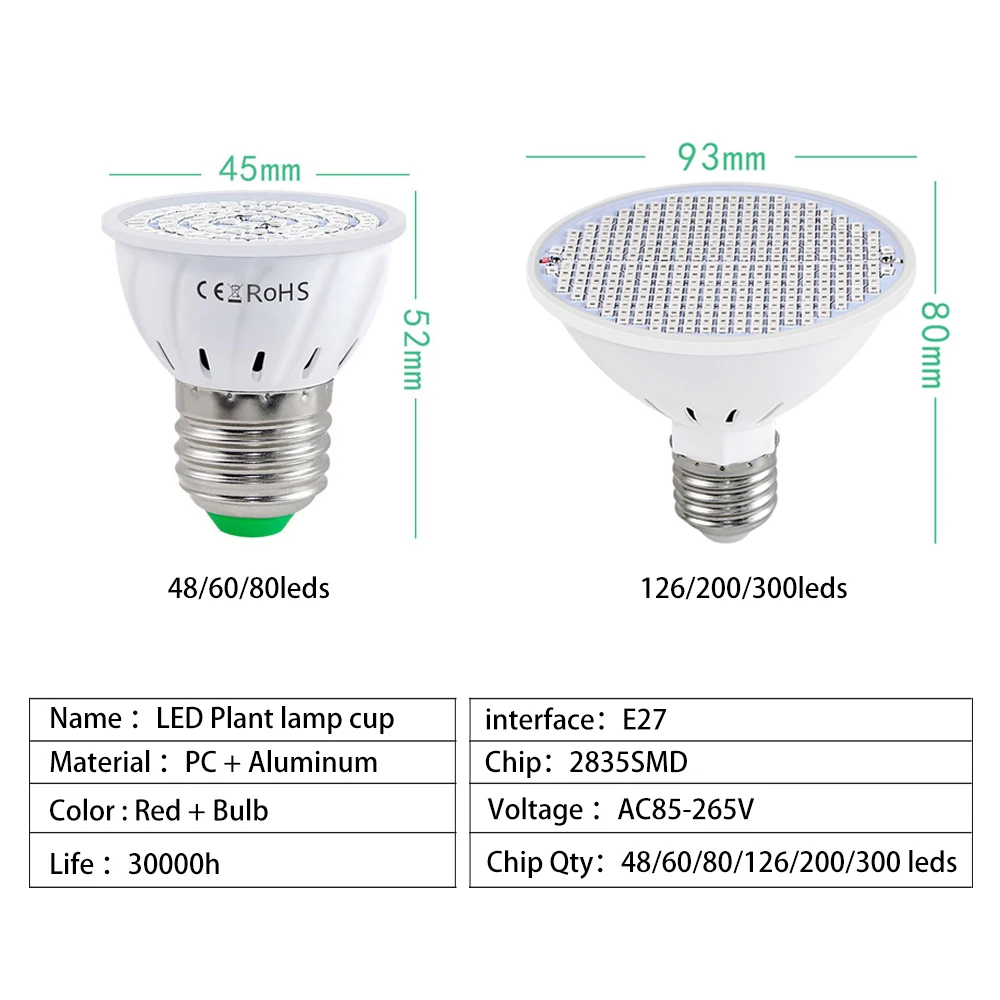 126 200 300 светодиодов led grow - Фотография_3