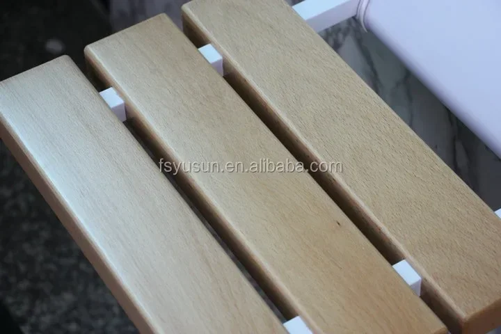 Yusun деревянное складное сиденье для душа для ванной комнаты - Фотография_6