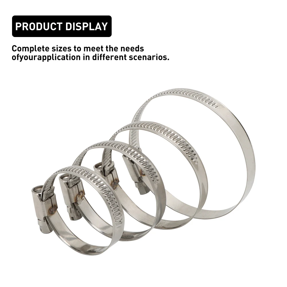 Регулируемые хомуты для шлангов 32 мм-70 мм из нержавеющей стали 304 - Фотография_4