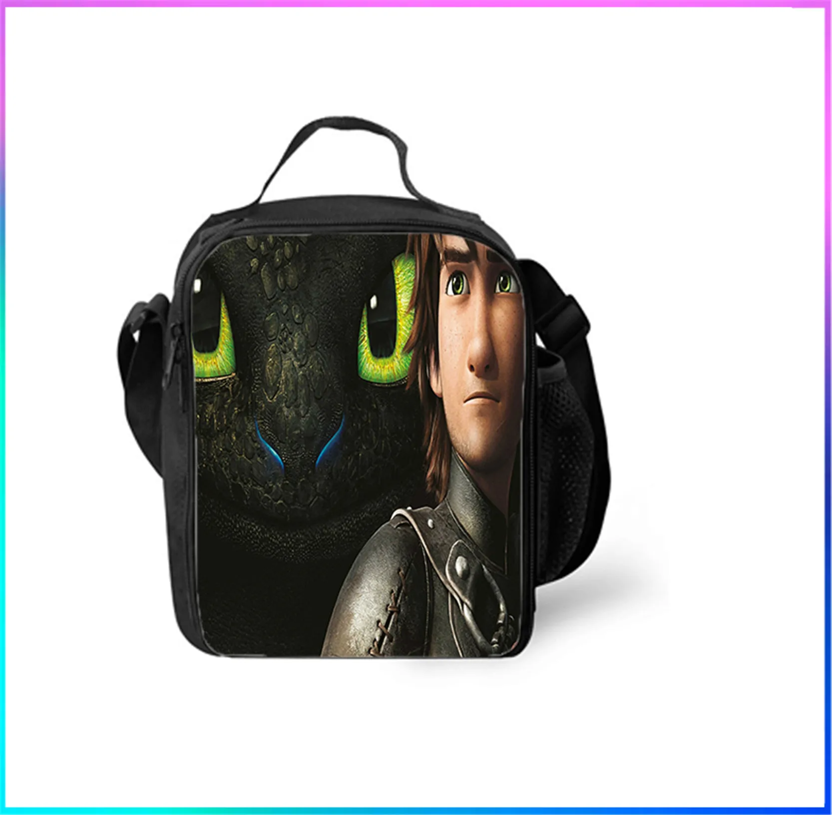 Httyd изолированная сумка для обеда с героями мультфильмов - Фотография_2