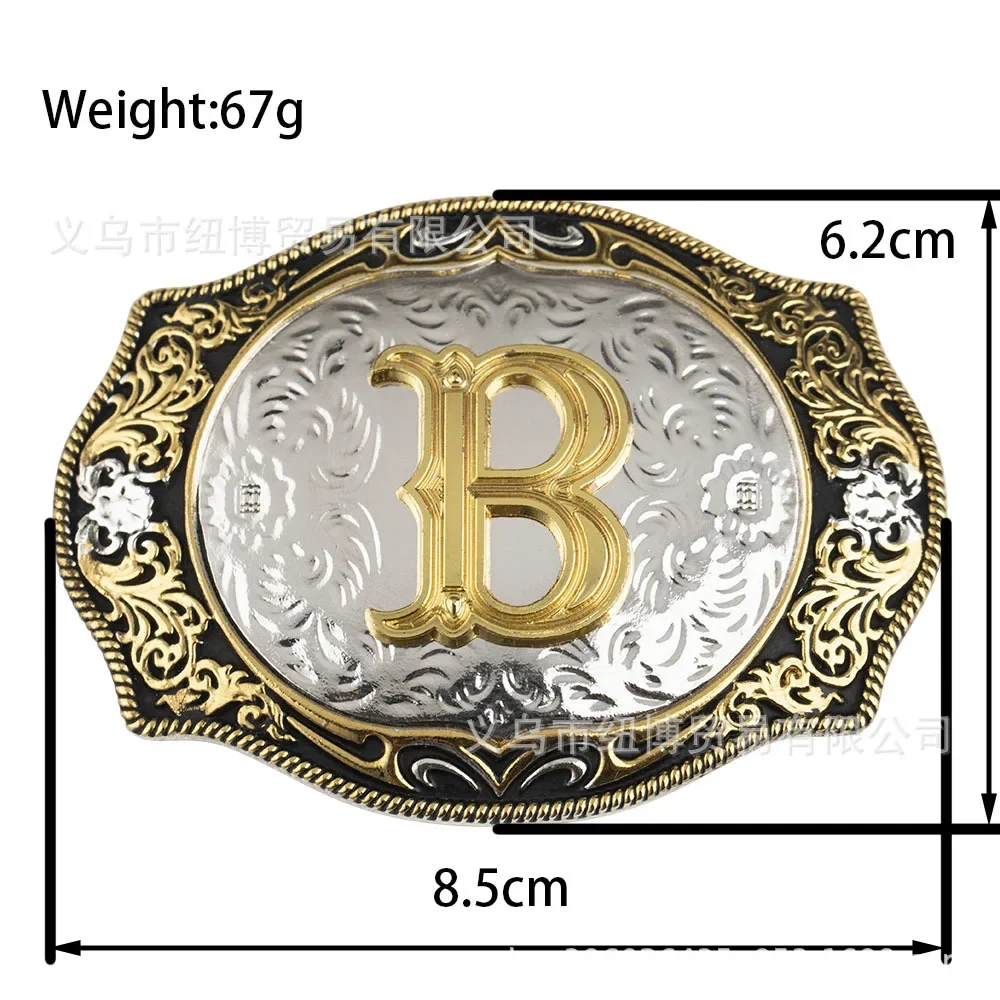 Пряжка для ремня с буквенным принтом от a до z goldern - Фотография_3