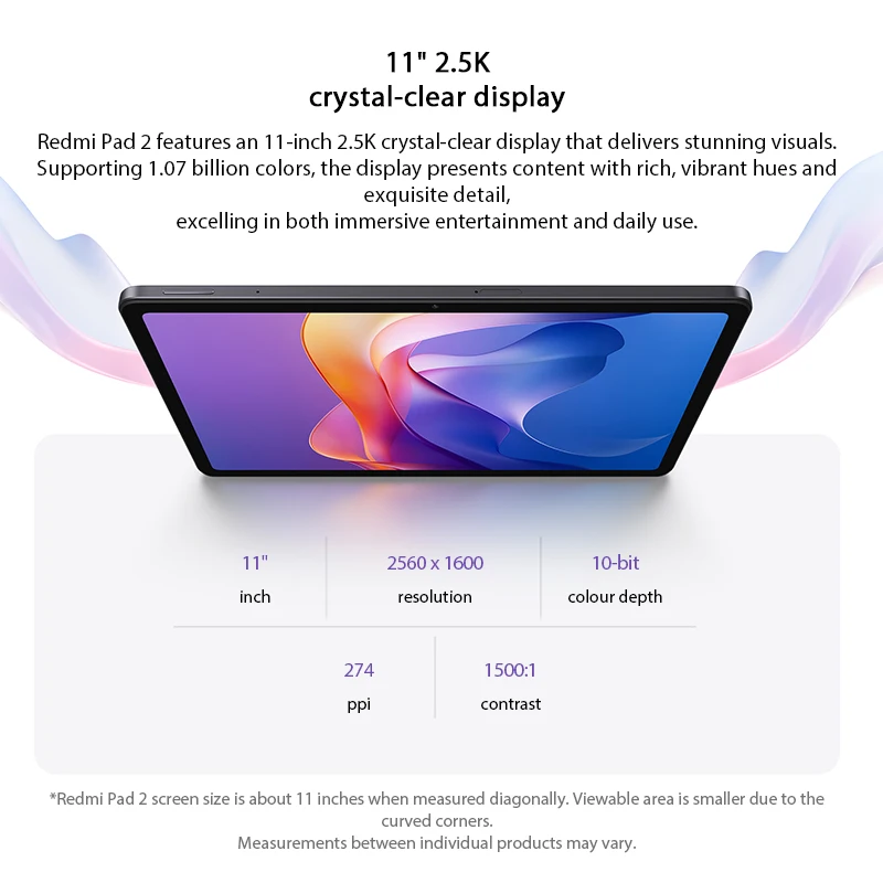Глобальная версия xiaomi redmi pad 2 advanced helio g100-ultra 11 дюймов - Фотография_4