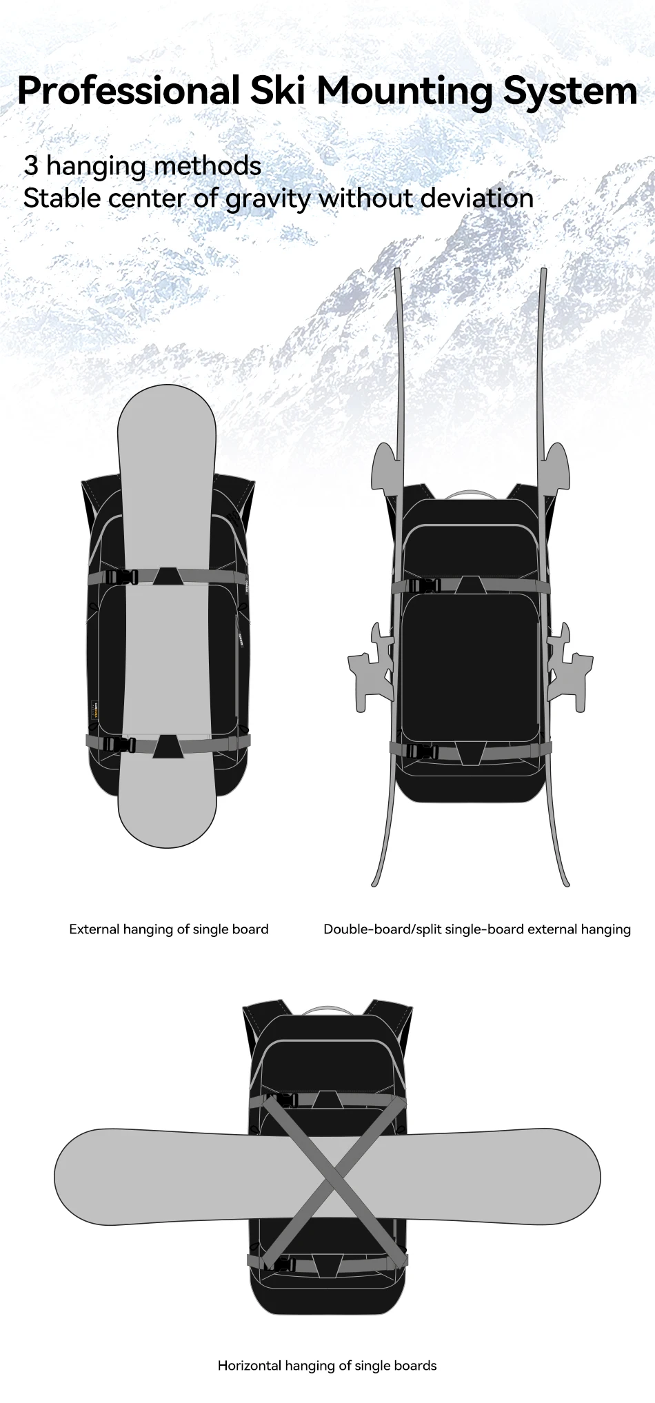 Copozz новый многофункциональный лыжный рюкзак большой емкости - Фотография_5