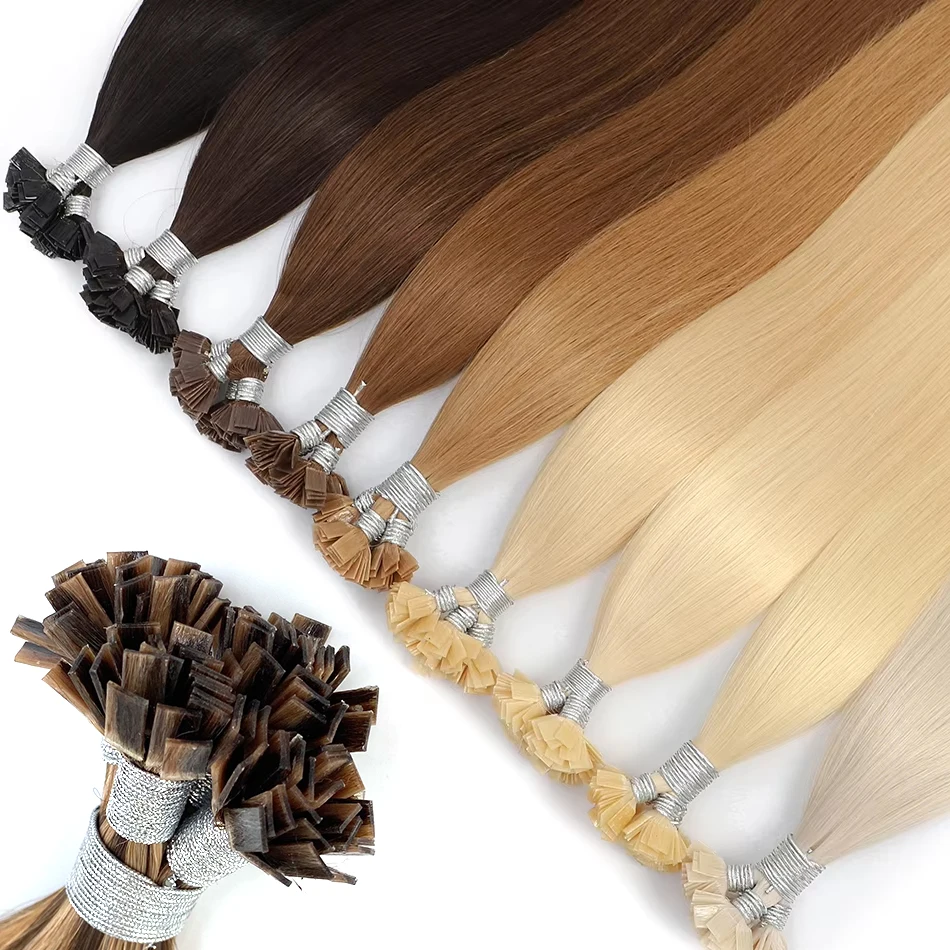 Пряди волос с плоскими кончиками и кератином