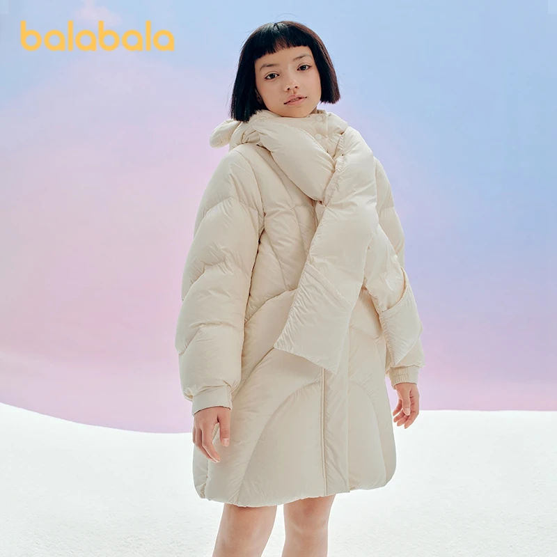 Детский пуховик для девочек balabala