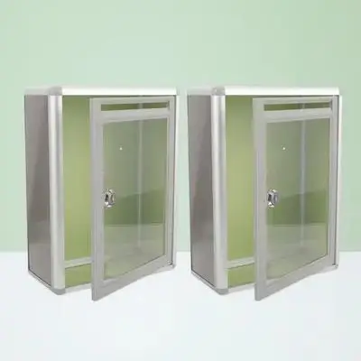 Прозрачный металлический настенный почтовый ящик с буквами для офиса - Фотография_6