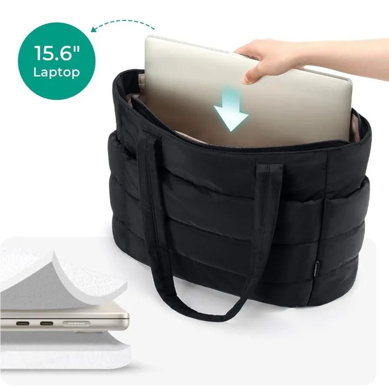 Большая вместительная мягкая сумка-тоут - Фотография_2