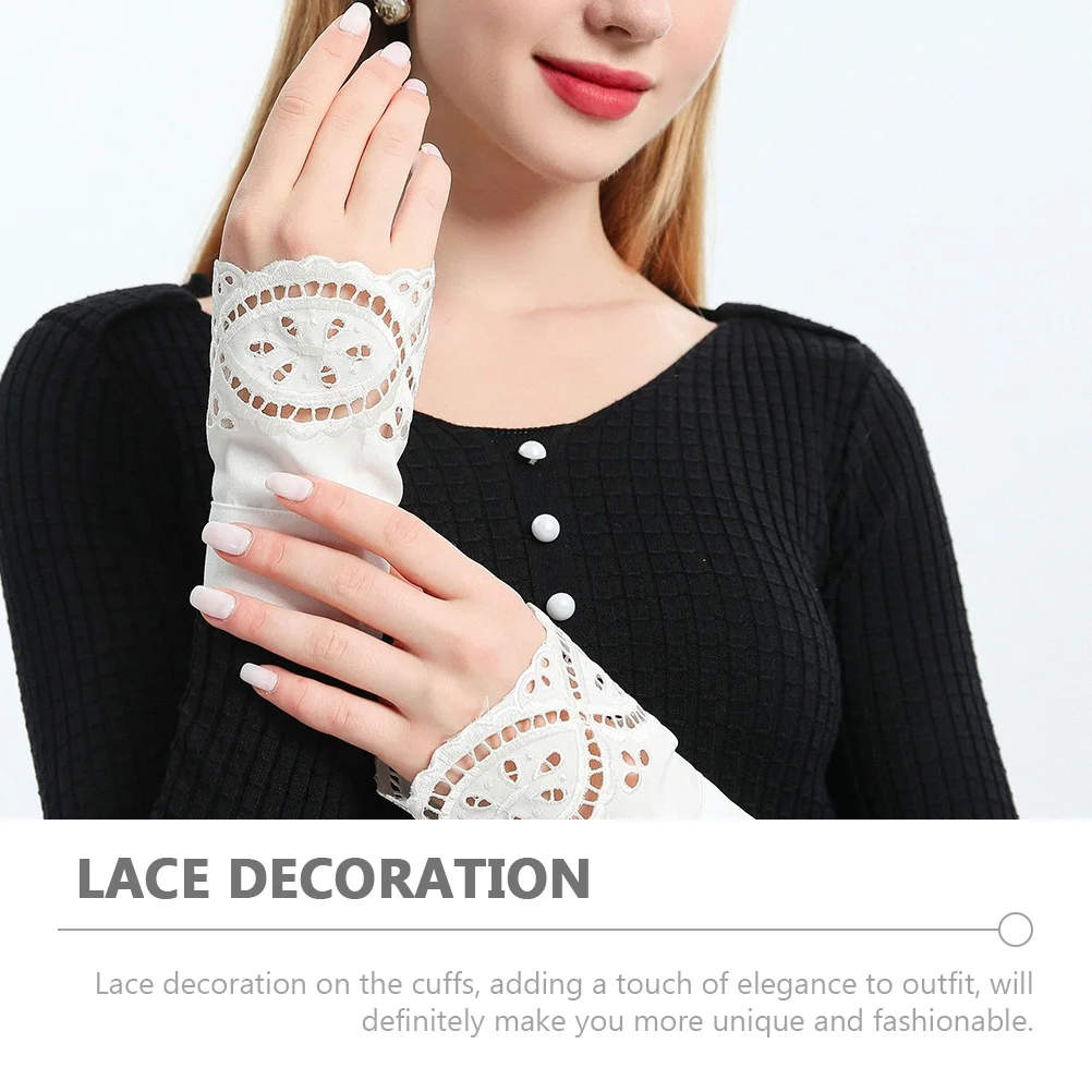 1 пара кружевных манжет на запястьях - Фотография_2