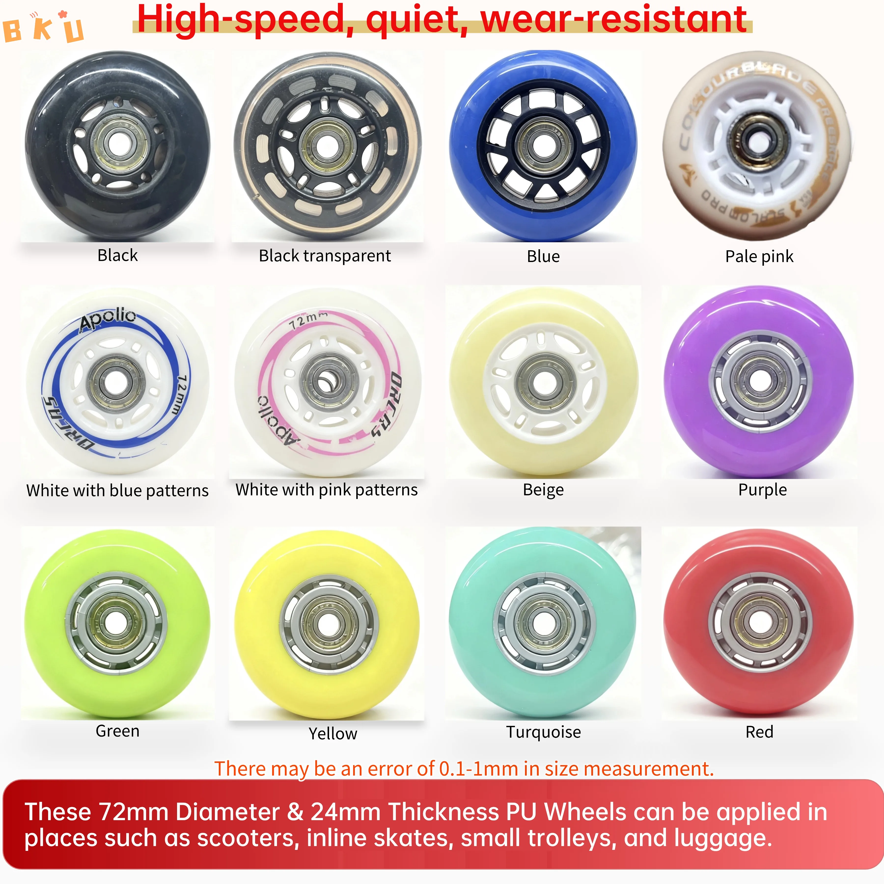 72 мм полиуретановые колеса - Фотография_3