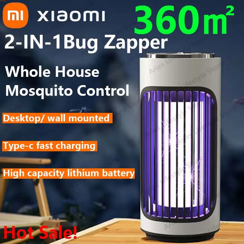 Xiaomi новая электрическая лампа от комаров с зарядкой через usb