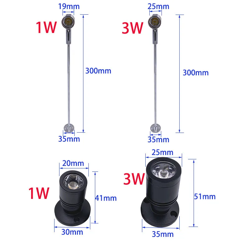 Usb led 1w 3w rgb spotlight mini - Фотография_2