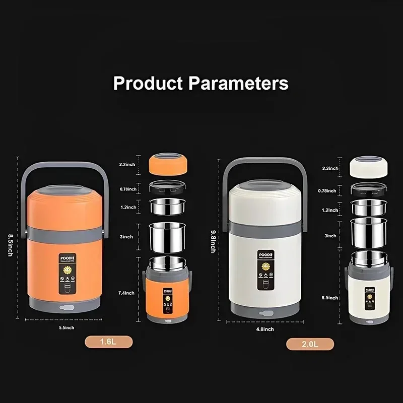 Usb перезаряжаемый теплый ланч-бокс с подогревом - Фотография_6