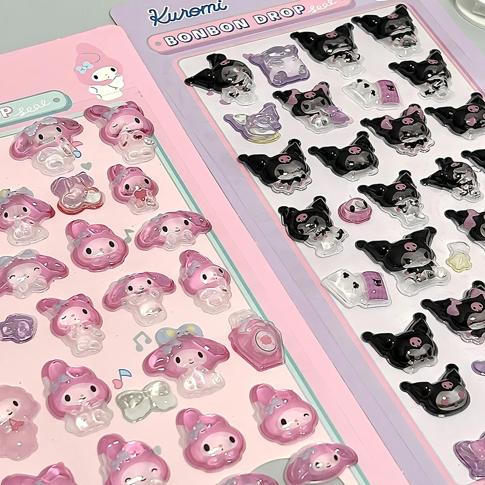 Милые мультяшные наклейки sanrio с пузырьками