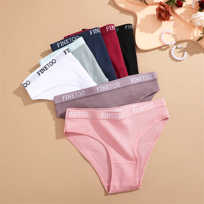 Finetoo 4pcs хлопок полосатый нижнее - Фотография_2