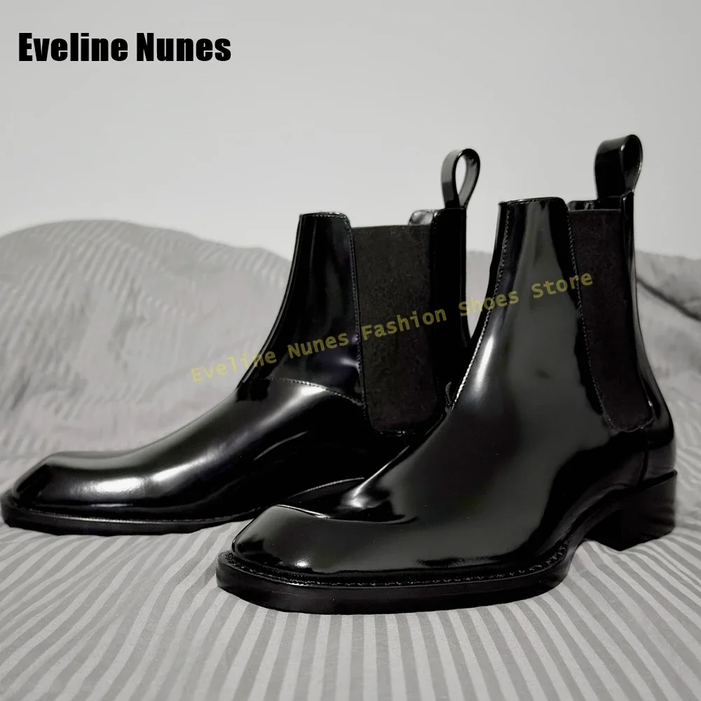 Ботинки челси с квадратным носком в стиле ретро - Фотография_5