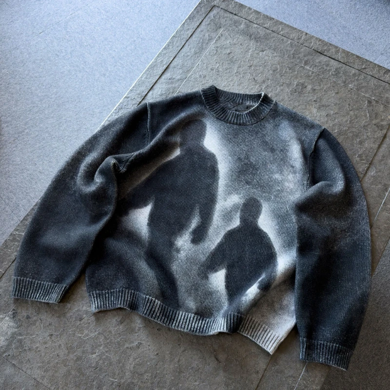 Новый стиль, свободный пуловер с круглым вырезом - Фотография_2