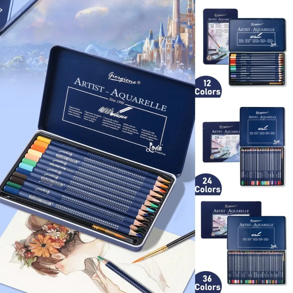 Набор деревянных карандашей 12/24/36 цветов - Фотография_3