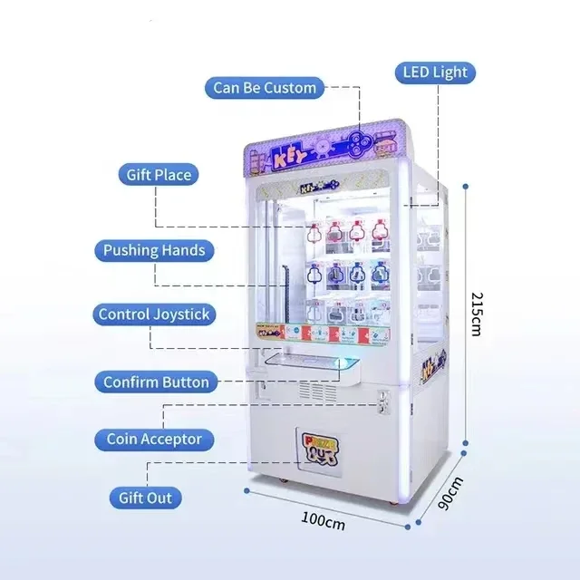 Высококачественный игровой автомат lucky key claw crane - Фотография_6