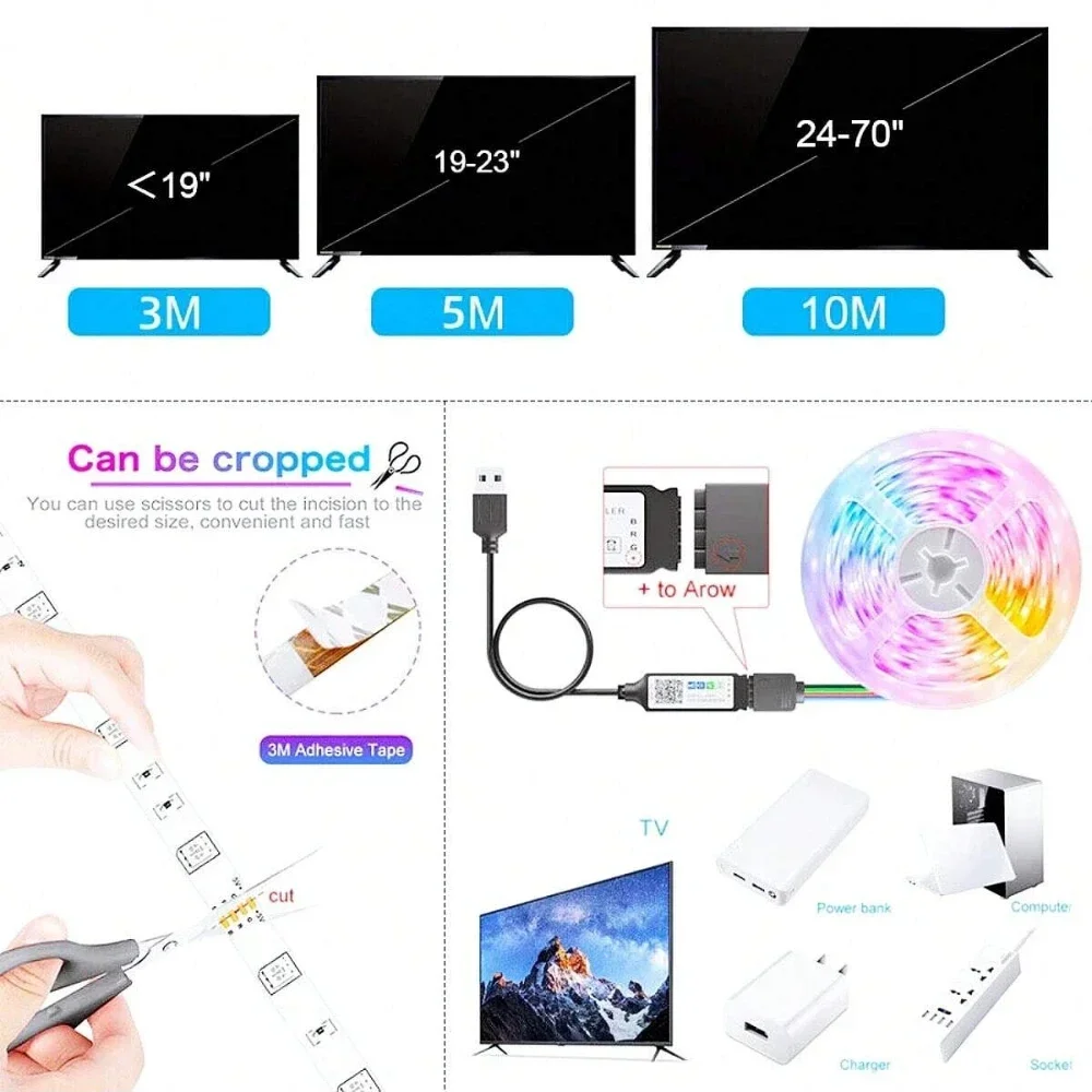 Футов светодиодная лента usb rgb - Фотография_3