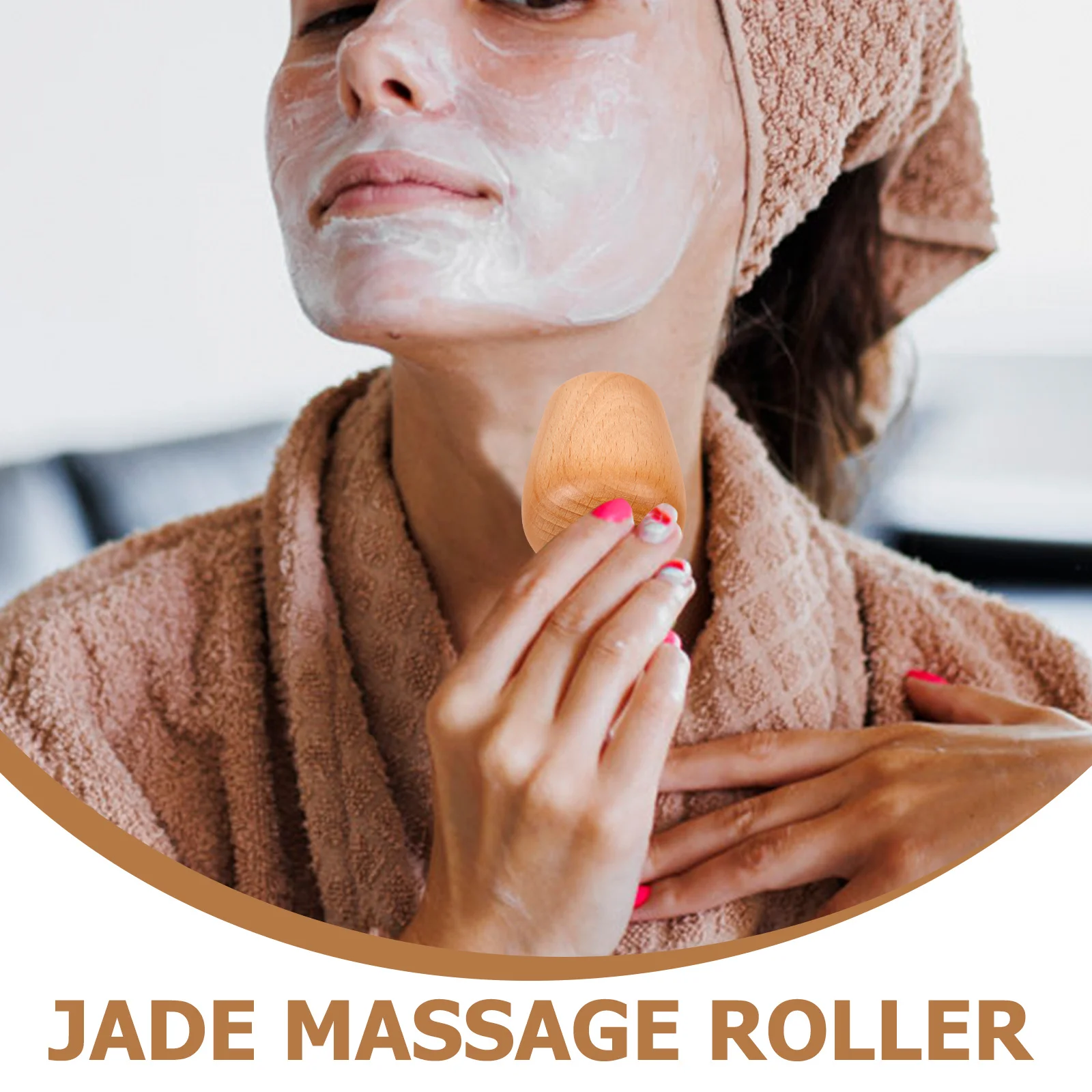 Нефритовый массажный ролик для лица