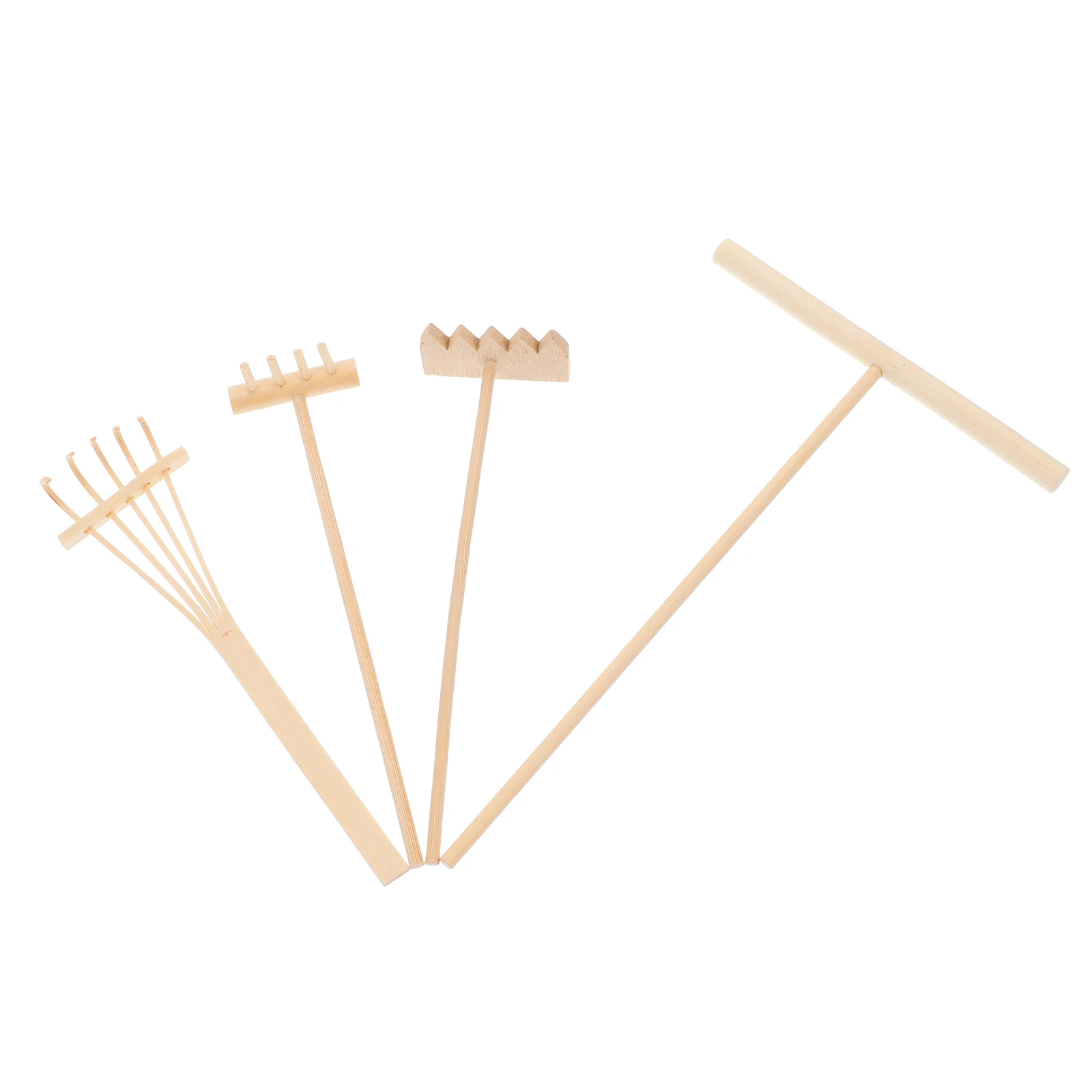 4pcs bamboo rake mini size sand - Фотография_3
