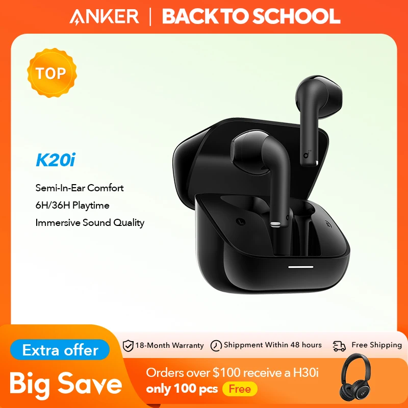 Soundcore k20i от anker полувкладыши