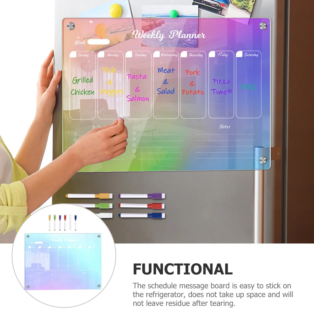 1 комплект, акриловая доска для сухого стирания для холодильника