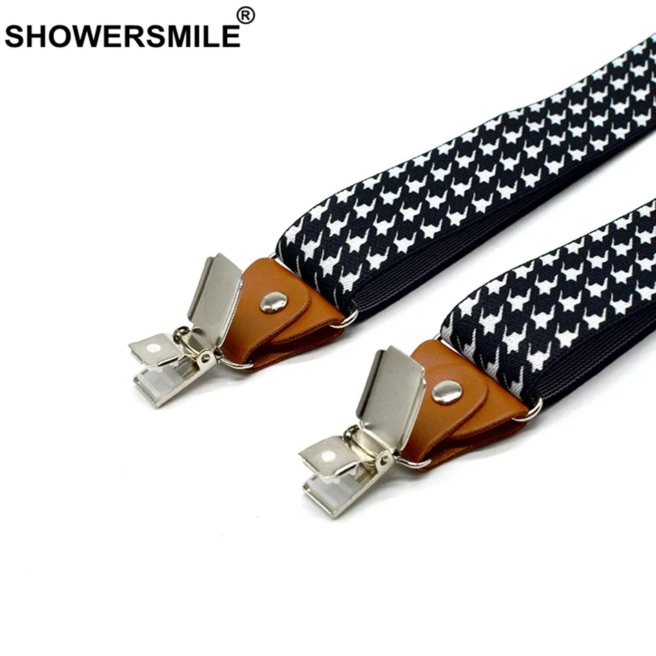 Showersmile подтяжки с узором «гусиные - Фотография_5