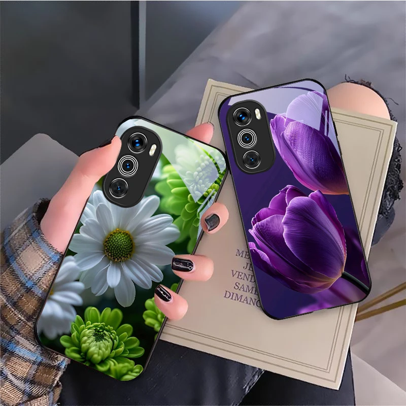 Фиолетовый узор тюльпана для motorola - Фотография_3