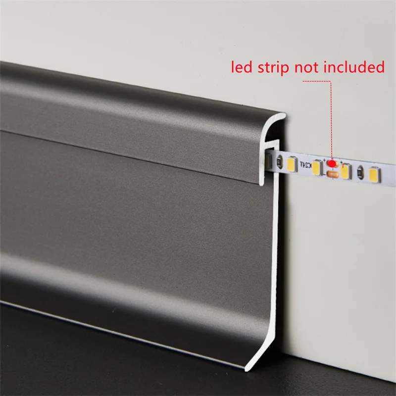 H8cm плинтус, светодиодный алюминиевый профиль - Фотография_4