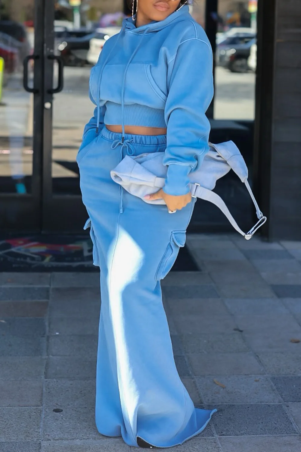 Плюс размер повседневные синие - Фотография_3