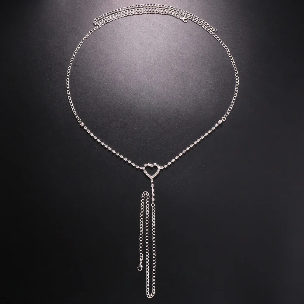 Кристаллическая поясная цепочка в форме сердца - Фотография_3