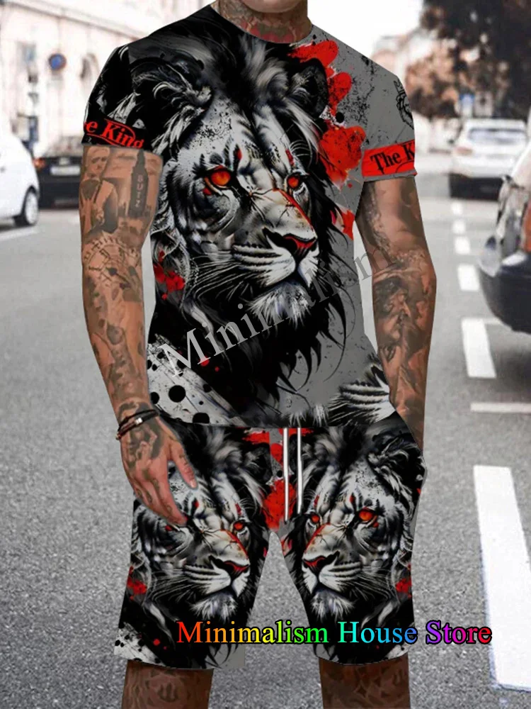 Мужская футболка с 3d принтом короля льва - Фотография_4