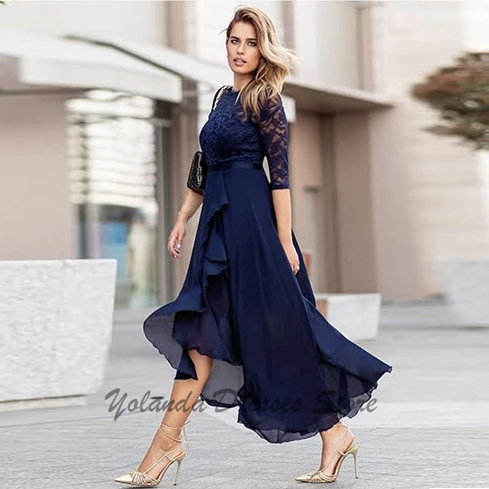 Платье женское длинное с круглым вырезом