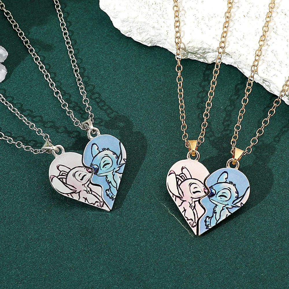 Ожерелье в форме сердца disney-stitch для пары - Фотография_2