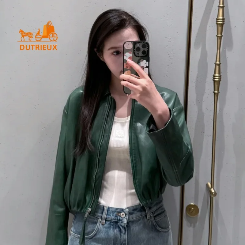 Зимняя модная кожаная куртка в - Фотография_3