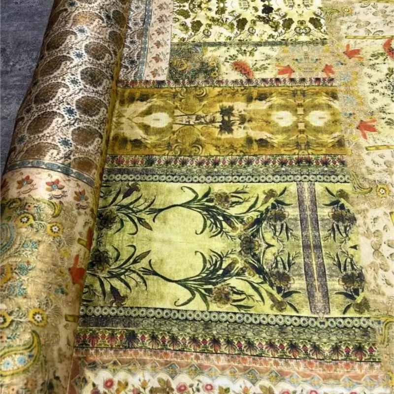 Новый комплект из эластичного шелкового ткани из твила с принтом от кутюр - Фотография_5