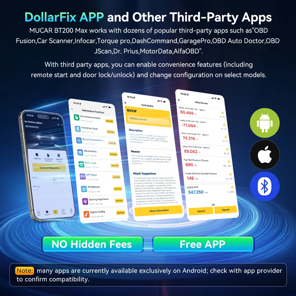 Mucar bt200 max can fd obd2 сканер - Фотография_6