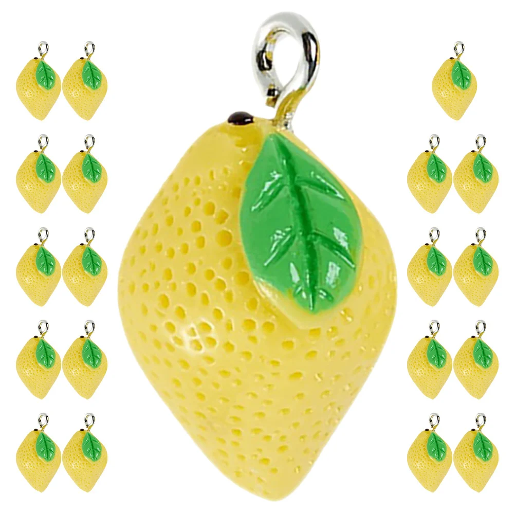 Подвески в виде лимона из смолы - Фотография_3