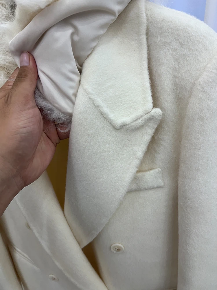 Осенне-зимняя куртка из натурального меха и шерсти - Фотография_6