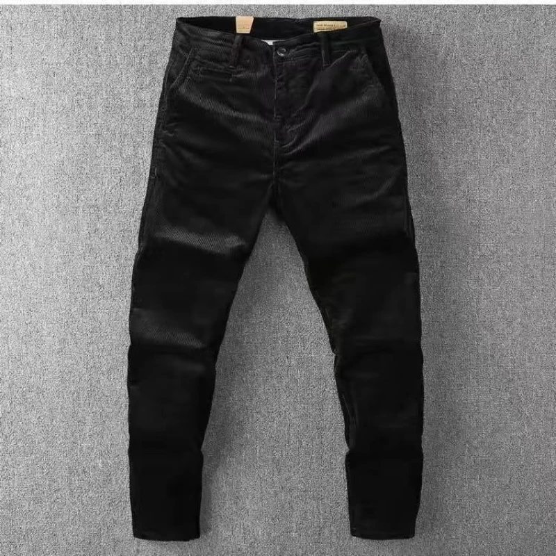 Весенне-осенние модные прямые брюки на пуговицах и молнии в стиле пэчворк - Фотография_3