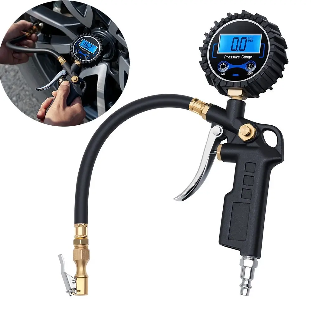 250 psi air chuck digital tire pressure gauge 0 - Фотография_4