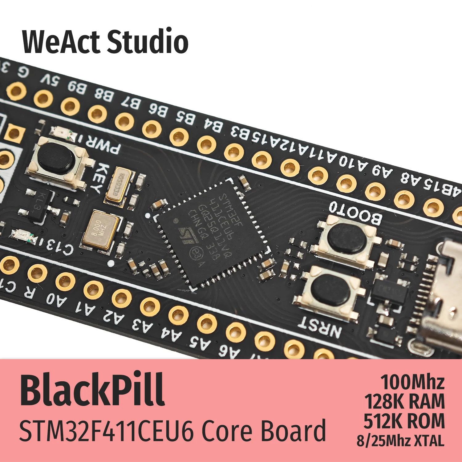 Weact blackpill stm32f411ceu6 stm32f411 - Фотография_3
