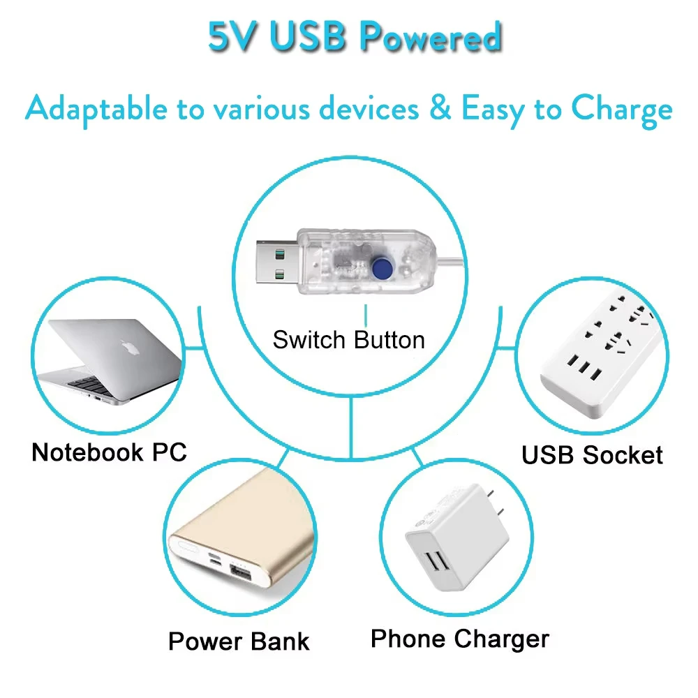 1m - 10m usb led фонари 8 режимов - Фотография_6