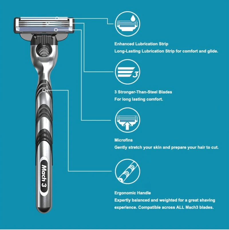 Мужская бритва gillette mach 3 - Фотография_3