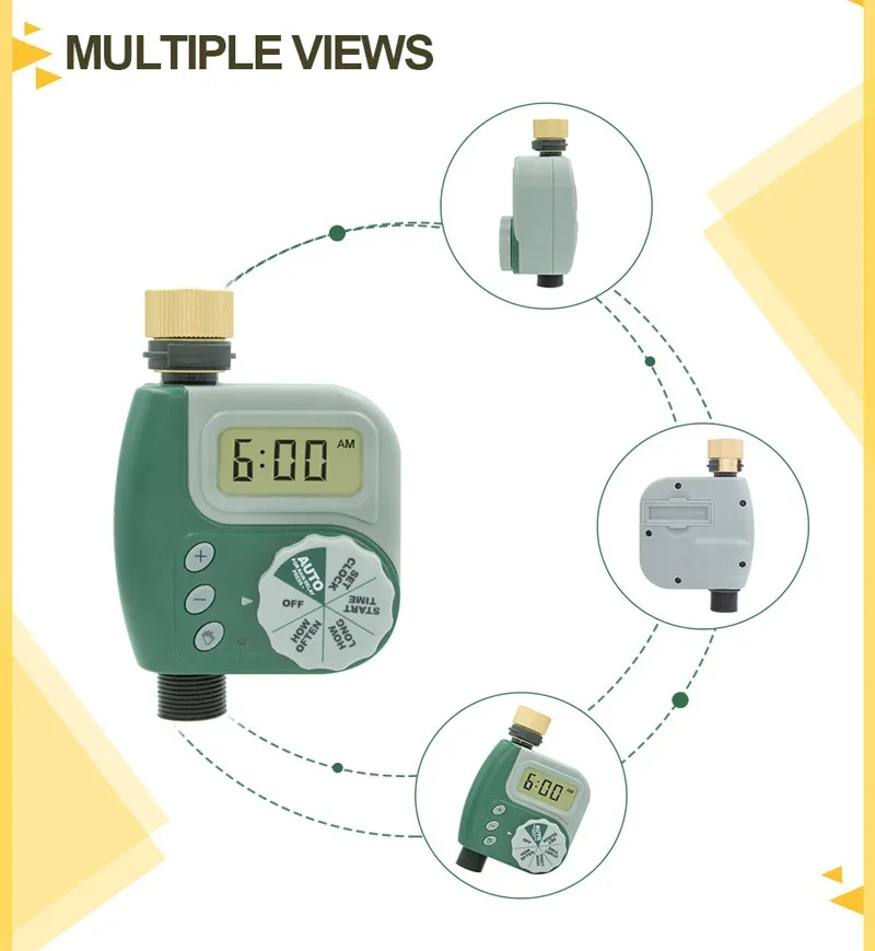 Уличный садовый контроллер орошения с металлической головкой - Фотография_6
