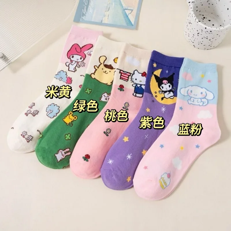 Женские носки sanrio hello kitty с рисунком my melody - Фотография_4