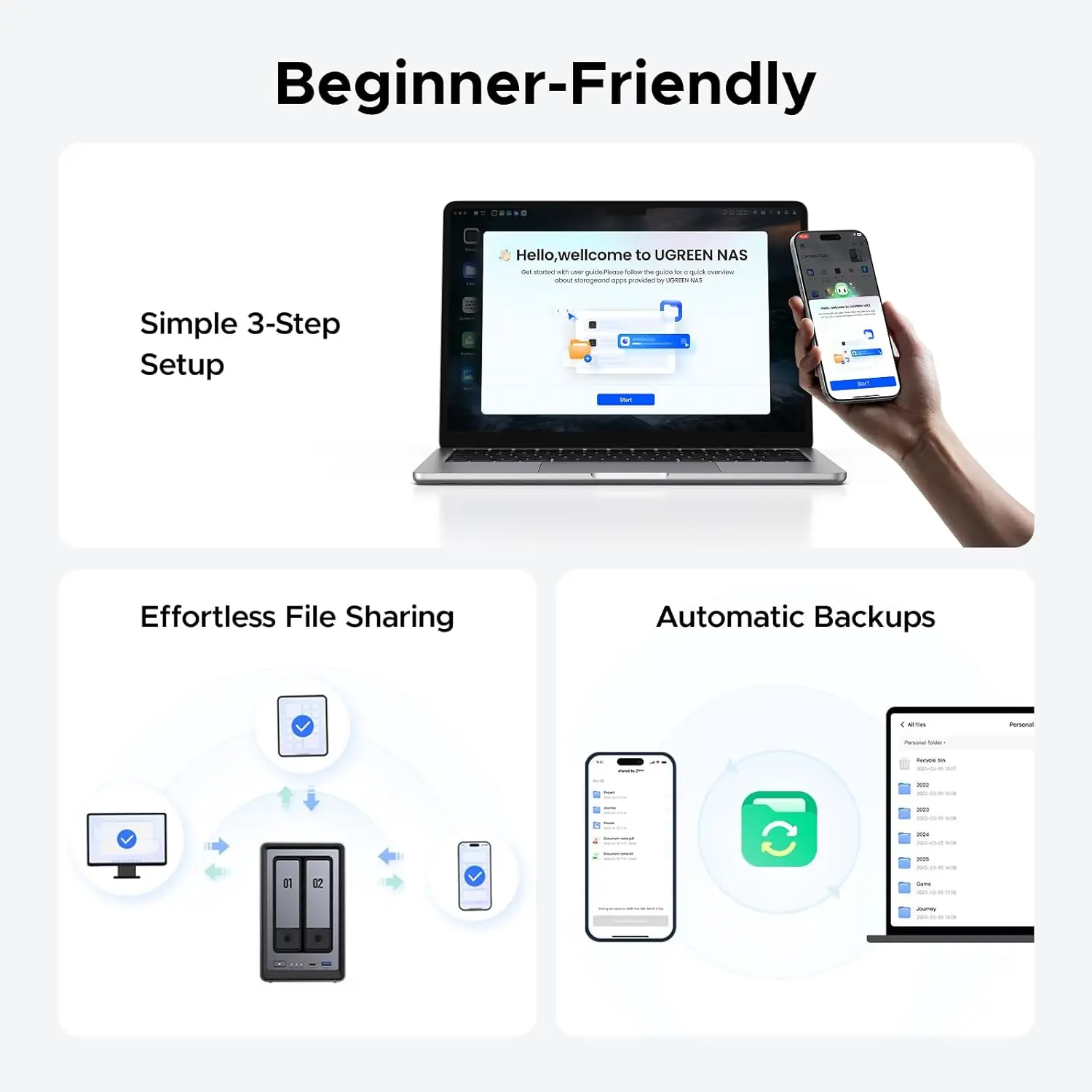 Tlf ugreen nasync dxp2800 2-х отсеков - Фотография_2