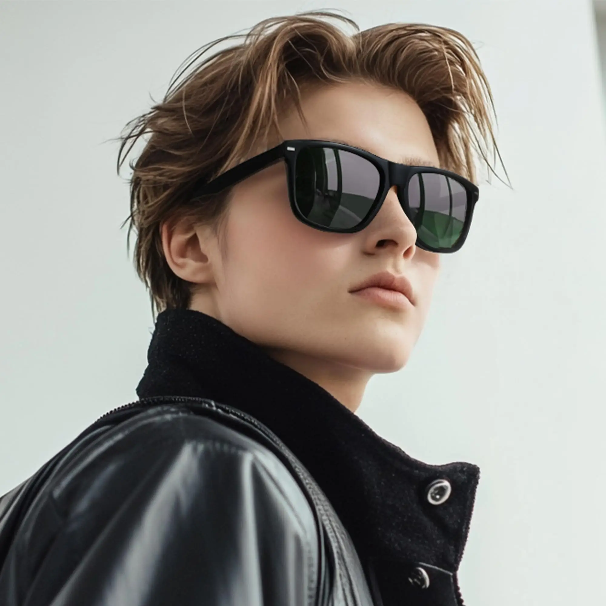 Мужские поляризационные квадратные солнцезащитные очки с защитой uv400 - Фотография_2