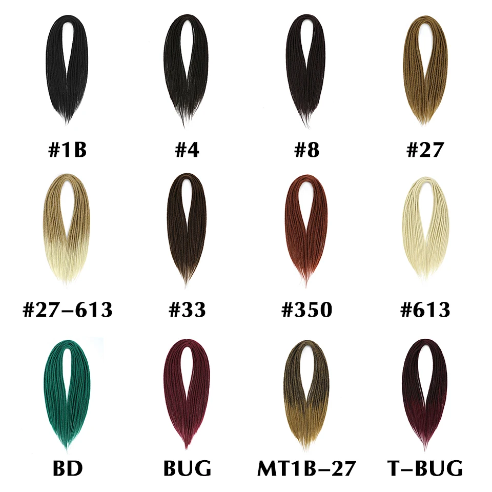 24-дюймовые мягкие двусторонние дреды для наращивания волос - Фотография_6